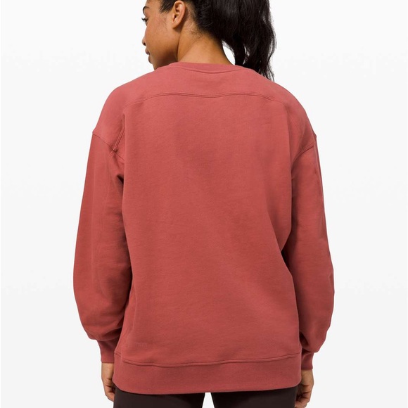 Lululemon Perfectly Oversized Crew Soft Cranberry - Picture 2 of 8